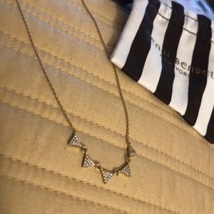 NWOT Henri Bendel crystal banner necklace